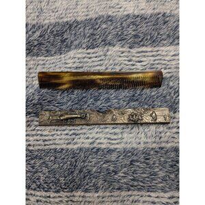 Vintage Purse accessory silver plated cover with pocket clip